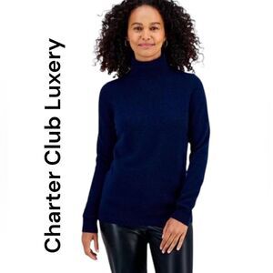 Charter‎ Club Luxury 100% Cashmere Turtleneck Sweater Sz XXL